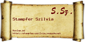 Stampfer Szilvia névjegykártya